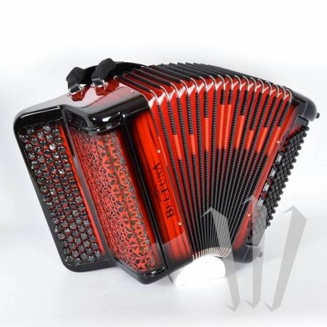 Beltuna Studio 200 - efeito madeira degradê vermelho