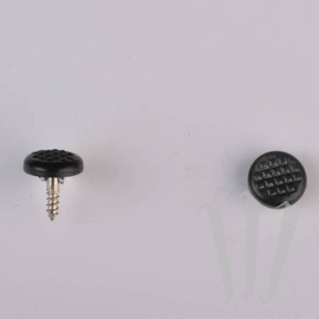 左側のマークが付いた丸で囲まれていないボタン（9 mm）