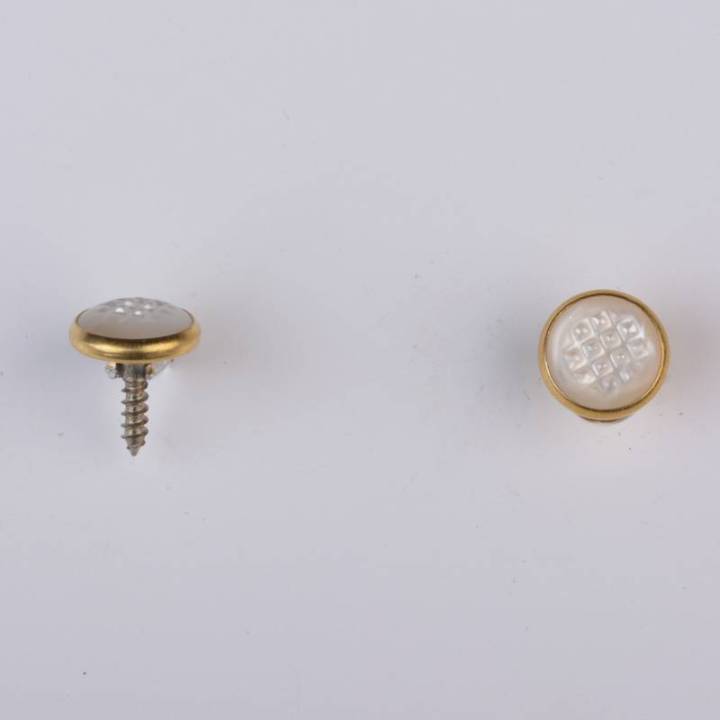 Bass button knurled with rim (9.5 mm)