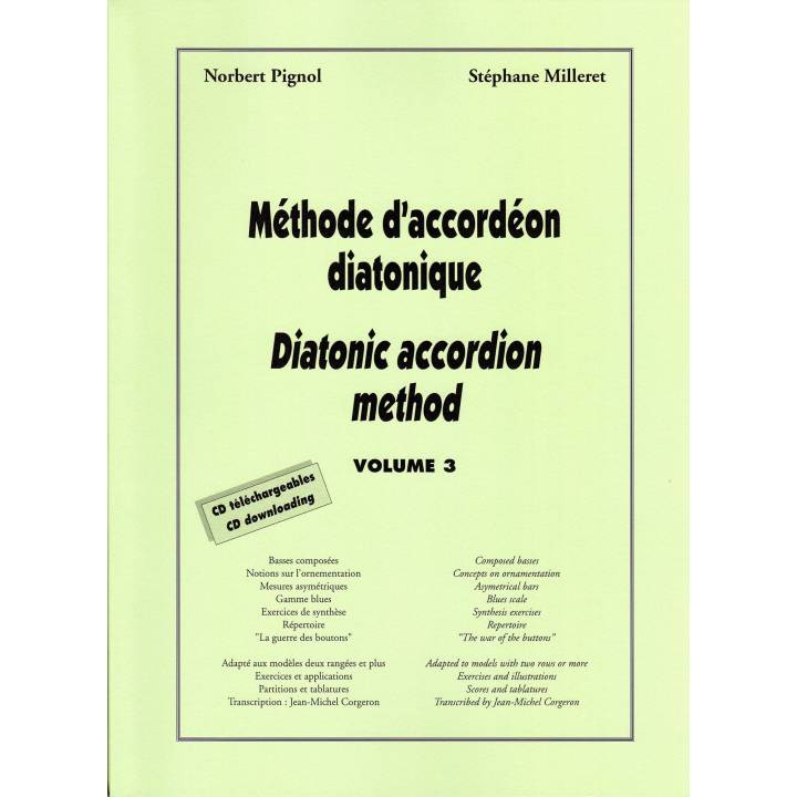 Reading a score on the diatonic accordion
