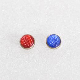 Colored Knurled Treble buttons with rim (9,5 mm)