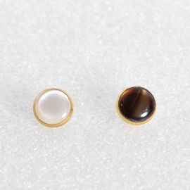 Botões com círculos dourados mão esquerda (9,5 mm)